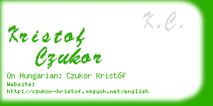 kristof czukor business card
